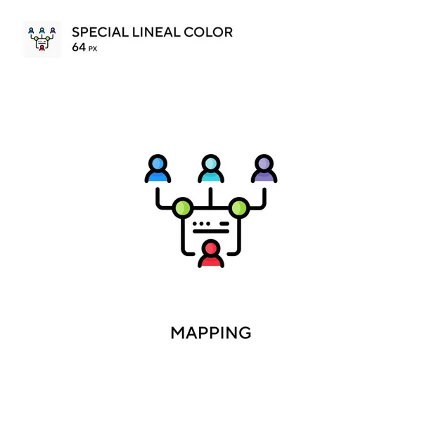 Cartographie Des Icônes Couleurs Linéaires Spéciales Pour Votre Projet Entreprise — Image vectorielle