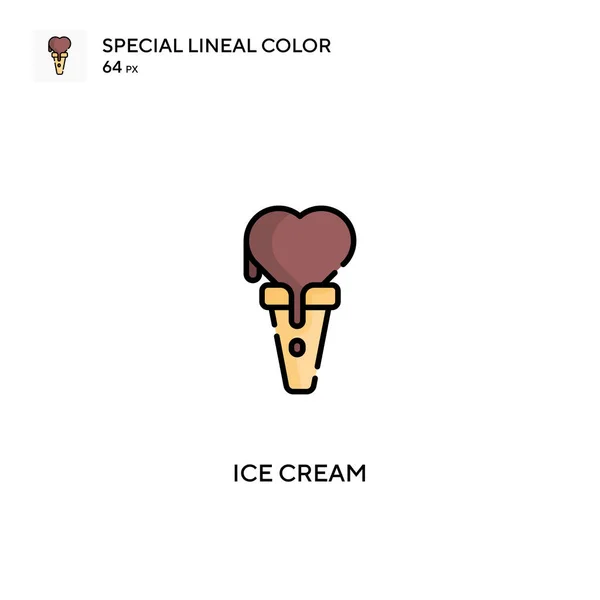 Helado Iconos Color Lineal Especial Helados Iconos Para Proyecto Negocio — Vector de stock