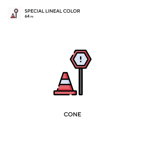 Cono Iconos Color Lineal Especial Cono Iconos Para Proyecto Negocio — Archivo Imágenes Vectoriales