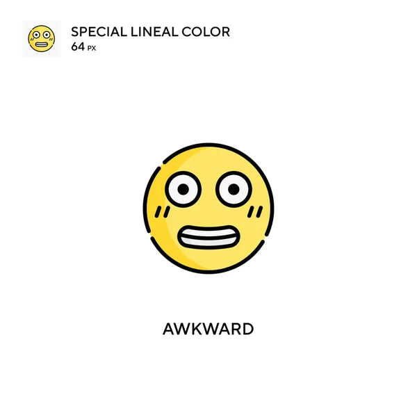 Ícones Lineares Especiais Embaraçosos Cor Icon Awkward Para Seu Projeto —  Vetores de Stock