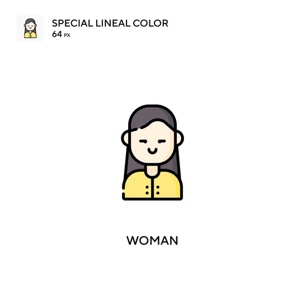 Kvinna Special Linjal Färg Ikon Kvinna Ikoner För Ditt Affärsprojekt — Stock vektor