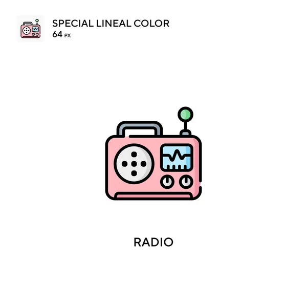 Radio Special Lineal Color Icon Radio Icons Your Business Project — 스톡 벡터