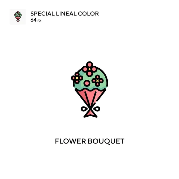 Flower Bouquet Special Lineal Color Icon Flower Bouquet Icons Your — Stock Vector