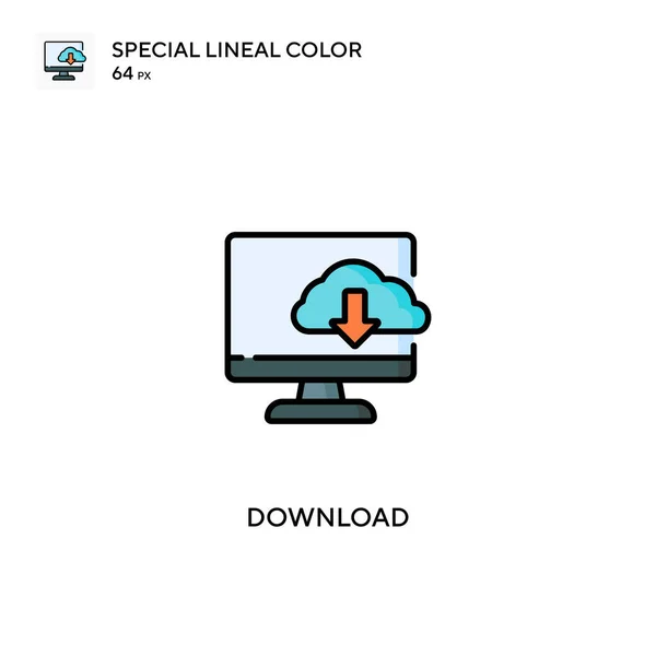 Descargar Iconos Colores Lineales Especiales Descargar Iconos Para Proyecto Empresarial — Vector de stock