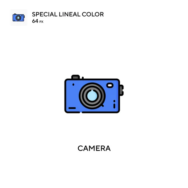 Camera Special Lineal Color Icon Camera Pictogrammen Voor Bedrijf Project — Stockvector