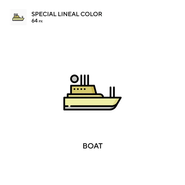 Tekne Özel Renk Simgesi Projeniz Için Tekne Simgeleri — Stok Vektör