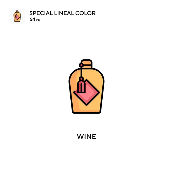 Wein Spezielle Lineare Farbsymbole Wein Symbole Für Ihr Geschäftsprojekt — Stockvektor