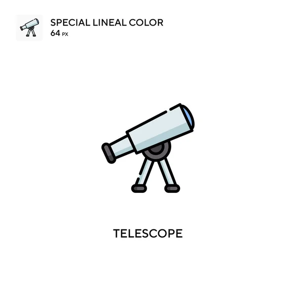 Telescoop Speciale Lijnkleur Icon Telescoop Pictogrammen Voor Business Project — Stockvector