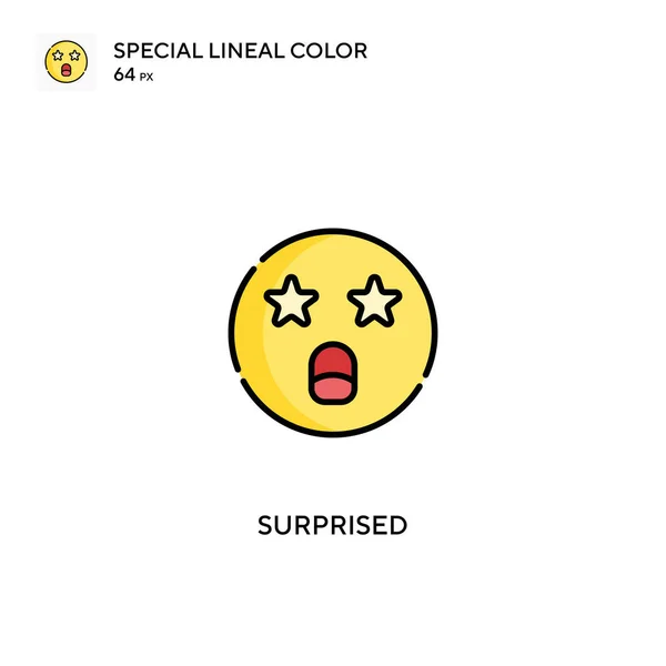 Icono Color Lineal Sorprendido Especial Iconos Sorpresivos Para Proyecto Empresarial — Archivo Imágenes Vectoriales