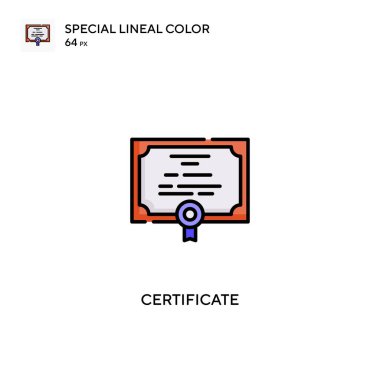 İş projeniz için sertifika özel satır renk simgesi. Sertifika simgeleri
