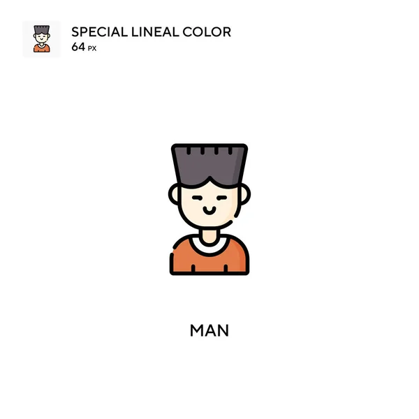 Hombre Iconos Especiales Color Lineal Man Para Proyecto Negocio — Vector de stock