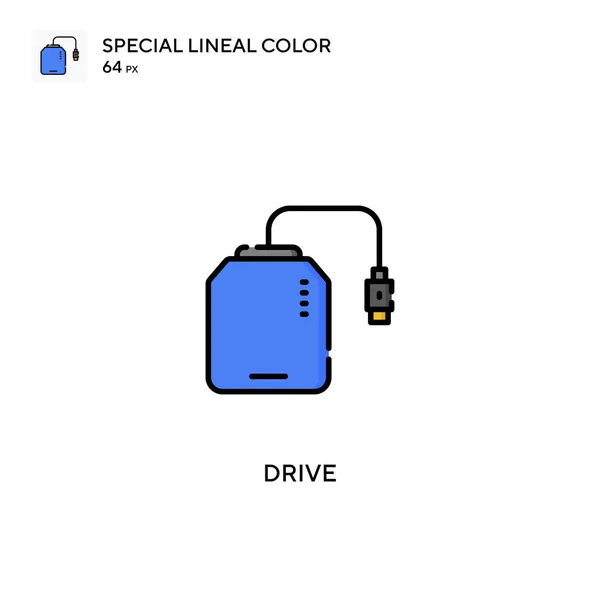 Icônes Drive Special Lineal Color Icon Drive Pour Votre Projet — Image vectorielle