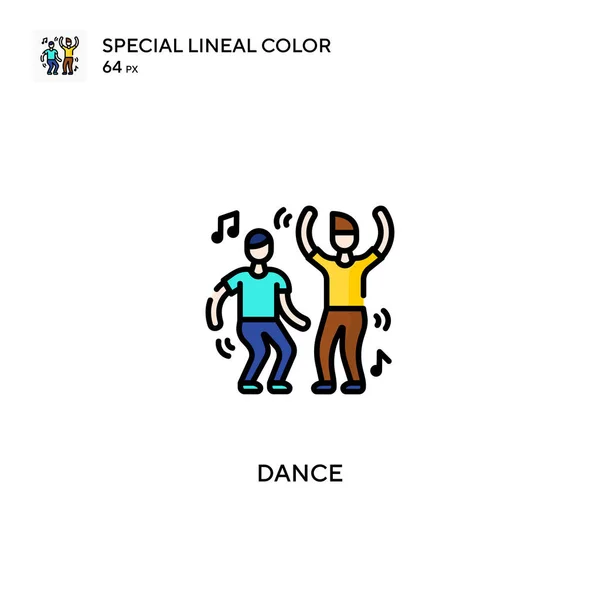 Dance Special Lineáris Szín Ikon Dance Ikonok Üzleti Projekt — Stock Vector