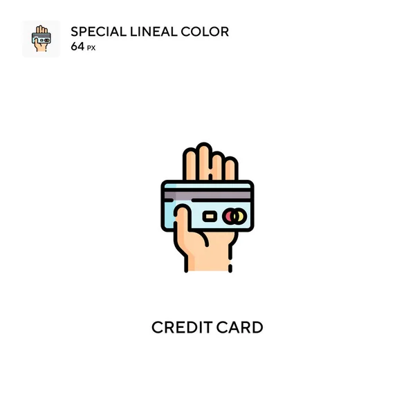 Credit Card Special Lineal Color Icon Credit Card Icons Your — Stock Vector