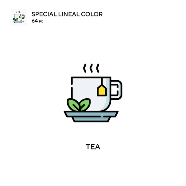 Ícones Chá Cor Linear Especial Icon Tea Para Seu Projeto —  Vetores de Stock