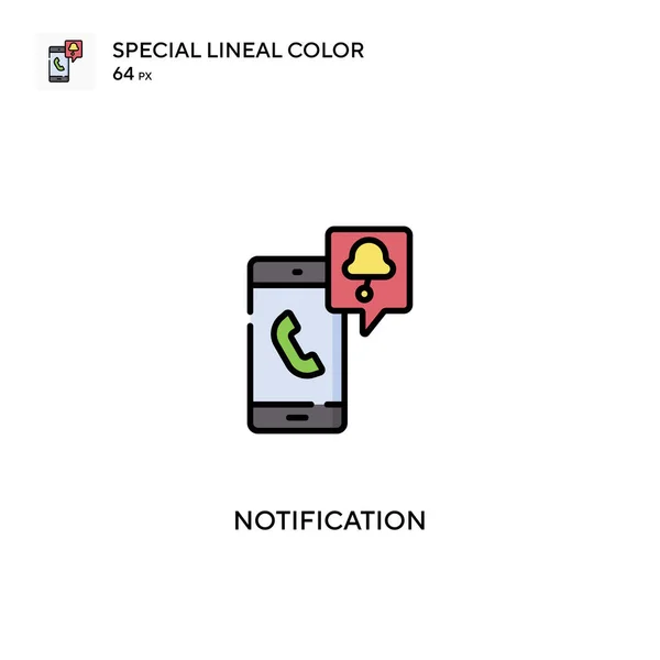 Notification Special Lineal Color Icon Notification Icons Your Business Project — 스톡 벡터