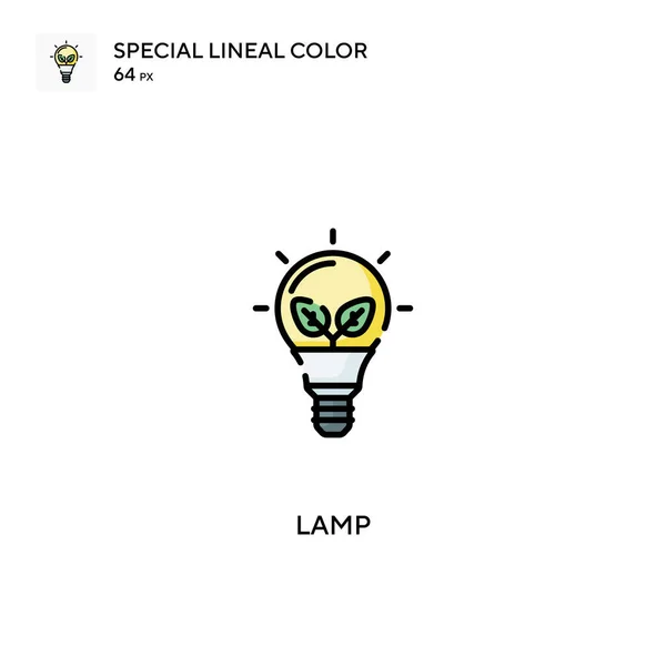 Lámpara Iconos Especiales Color Lineal Iconos Lámpara Para Proyecto Empresarial — Vector de stock