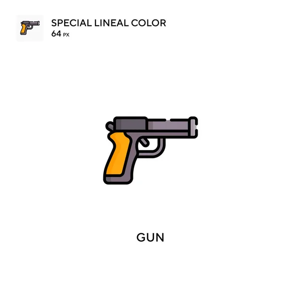 Gun Ícones Cor Linear Especial Icon Gun Para Seu Projeto —  Vetores de Stock