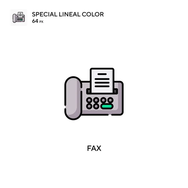 Fax Spezielle Lineare Farbsymbole Faxsymbole Für Ihr Geschäftsprojekt — Stockvektor