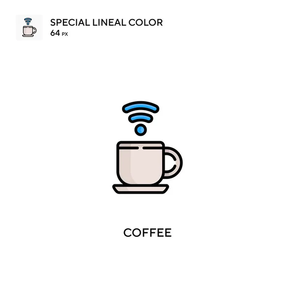 Καφές Ειδική Lineal Εικονίδιο Χρώμα Εικόνες Καφέ Για Την Επιχείρησή — Διανυσματικό Αρχείο