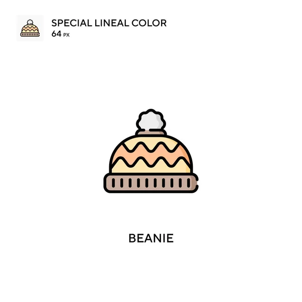 Iconos Gorro Color Lineal Especial Icon Beanie Para Proyecto Negocio — Vector de stock