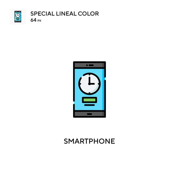 Smartphone Icone Colori Lineari Speciali Icone Smartphone Tuo Progetto Aziendale — Vettoriale Stock