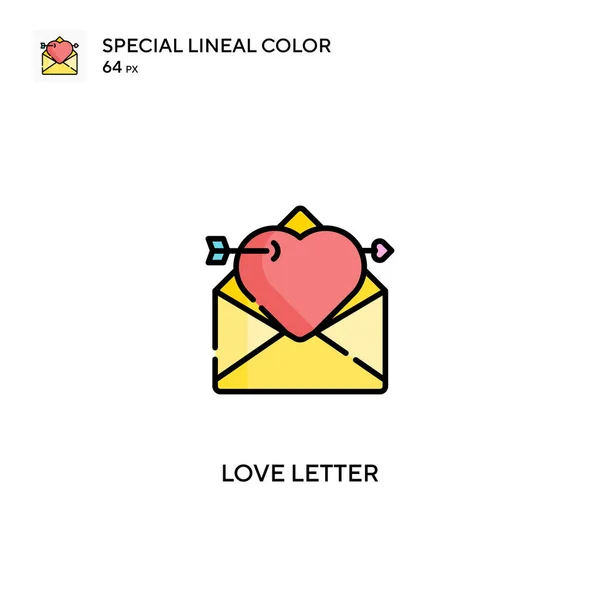 Love Letter Special Lineal Color Icon Love Letter Icons Your — 스톡 벡터