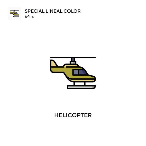 Helikopter Speciális Lineáris Szín Ikon Helikopter Ikonok Üzleti Projekt — Stock Vector