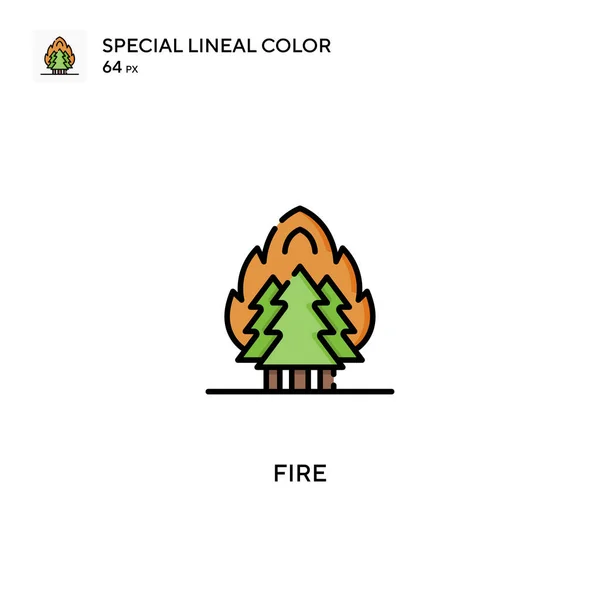 Fire Special Lineal Color Icon Fire Ikony Pro Váš Podnikatelský — Stockový vektor