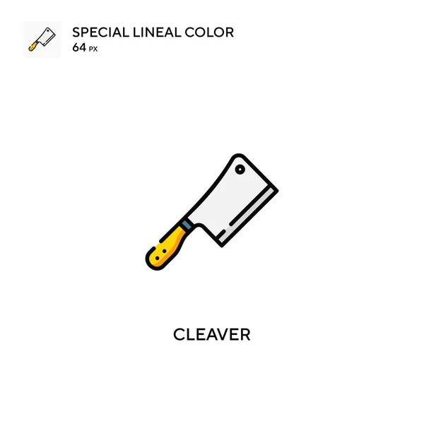 Cleaver Icone Colori Lineari Speciali Icone Cleaver Tuo Progetto Aziendale — Vettoriale Stock