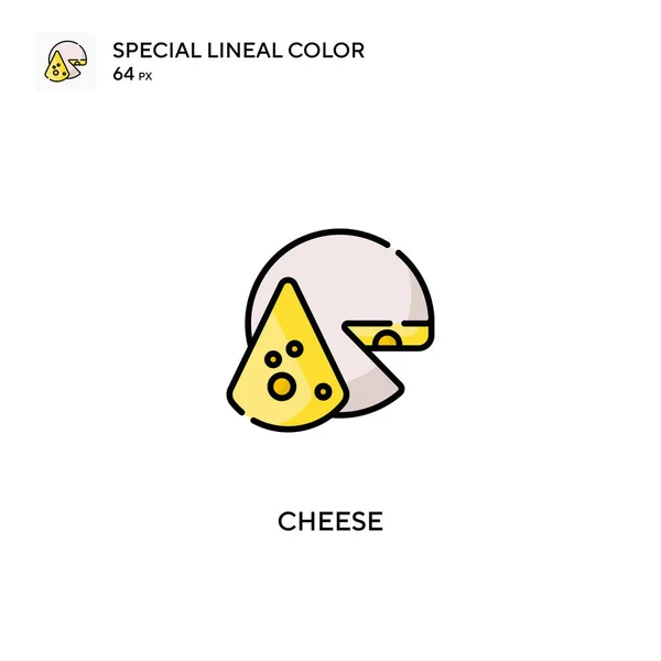 Queijo Ícones Cor Lineal Especial Icon Cheese Para Seu Projeto — Vetor de Stock