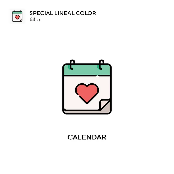 Kalender Special Lineal Farve Icon Calendar Ikoner Til Din Virksomhed – Stock-vektor