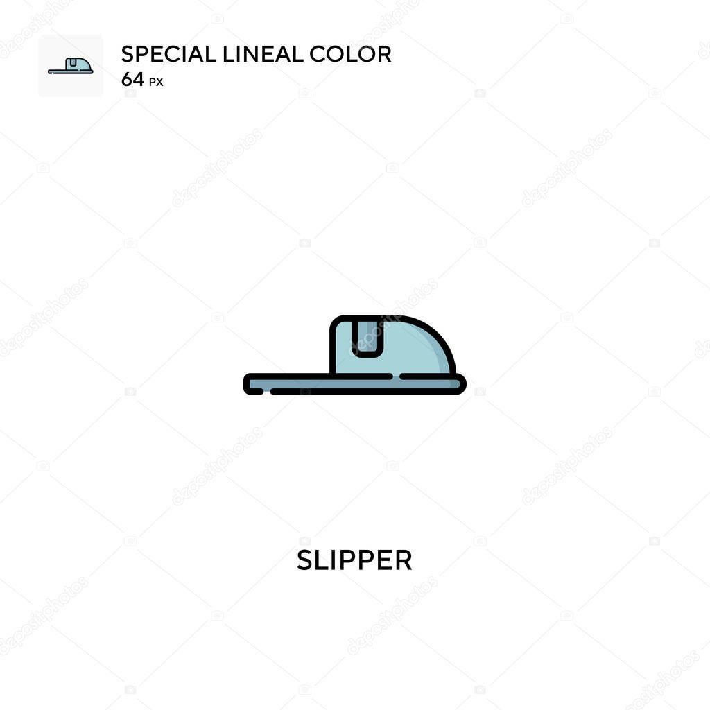 Slipper Special lineal color icon.Slipper icons for your business project