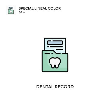 İşletme projeniz için diş kayıtları özel doğrusal renk simgesi.