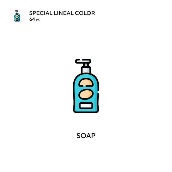 Jabón Iconos Especiales Color Lineal Jabón Para Proyecto Empresarial — Vector de stock