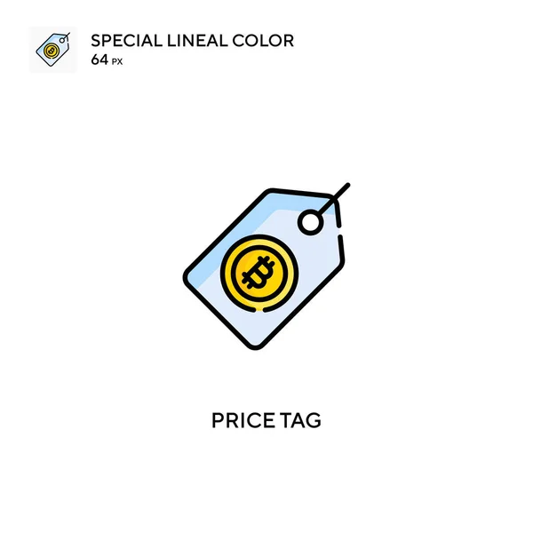 Preço Tag Ícones Cores Lineares Especiais Preço Tag Ícones Para — Vetor de Stock