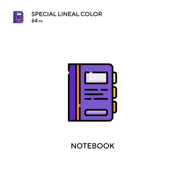 Notebook Speciální Barevná Ikona Ikony Sešitu Pro Váš Obchodní Projekt — Stockový vektor