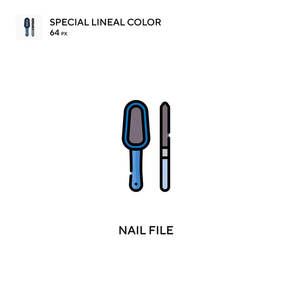 Nail File Special Lineal Color Icon Nail File Icons Your — Stock Vector