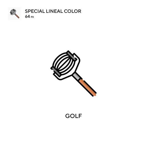 Golf Speciális Lineáris Szín Ikon Golf Ikonok Üzleti Projekt — Stock Vector