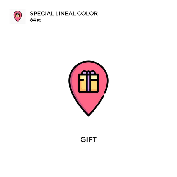 Cadeau Special Lineal Color Icon Gift Iconen Voor Business Project — Stockvector