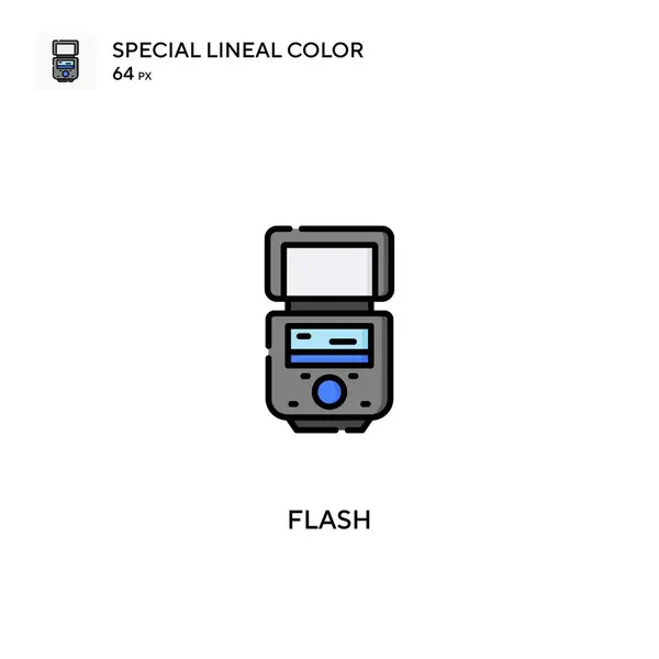 Flash Ícones Cor Linear Especial Icon Flash Para Seu Projeto —  Vetores de Stock