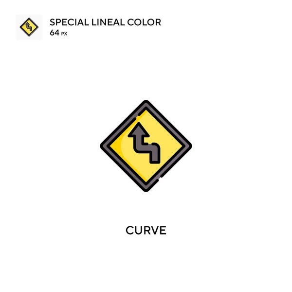 Curva Ícones Lineares Especiais Cor Icon Curve Para Seu Projeto —  Vetores de Stock