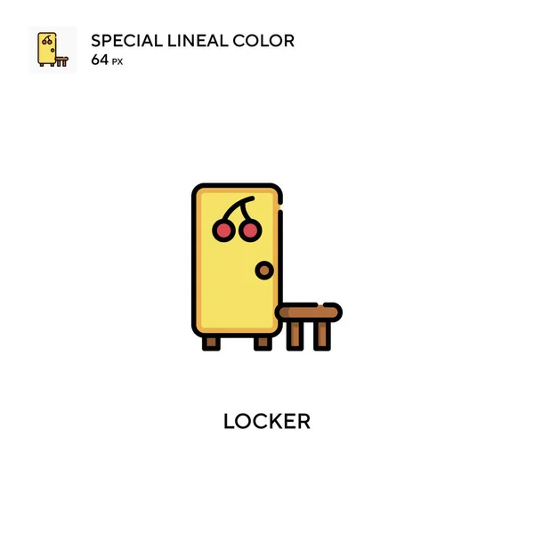 Locker Special Lineáris Szín Ikon Locker Ikonok Üzleti Projekt — Stock Vector