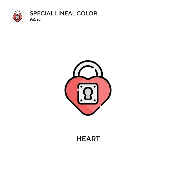 Heart Special Lineal Renk Simgesi Projeniz Için Kalp Simgeleri — Stok Vektör