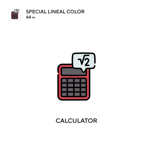 Calculator Speciale Lijnkleur Icon Calculator Pictogrammen Voor Business Project — Stockvector