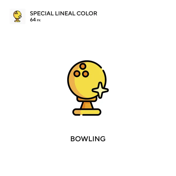 Bowling Ειδική Lineal Εικονίδιο Χρώμα Bowling Εικονίδια Για Την Επιχείρησή — Διανυσματικό Αρχείο