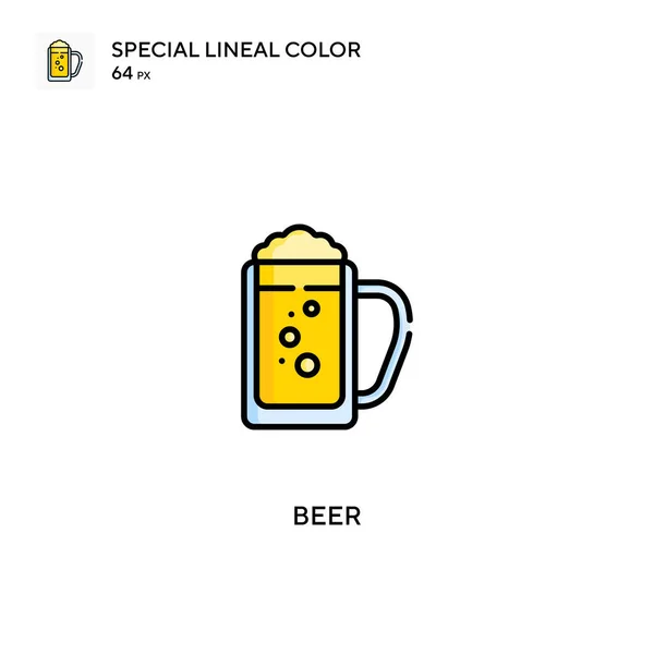 Μπύρα Ειδική Lineal Εικονίδιο Χρώμα Μπύρα Εικονίδια Για Την Επιχείρησή — Διανυσματικό Αρχείο