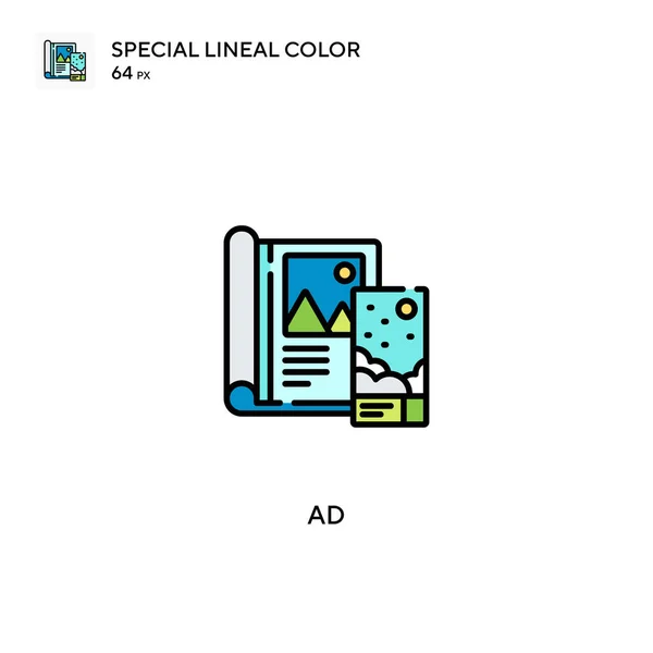 Anuncio Iconos Especiales Color Lineal Para Proyecto Empresarial — Vector de stock