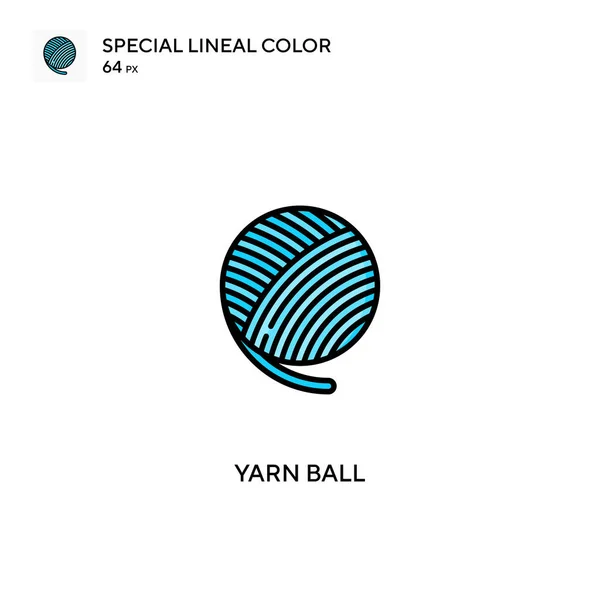 Iconos Bola Hilado Icono Color Lineal Especial Para Proyecto Negocio — Vector de stock