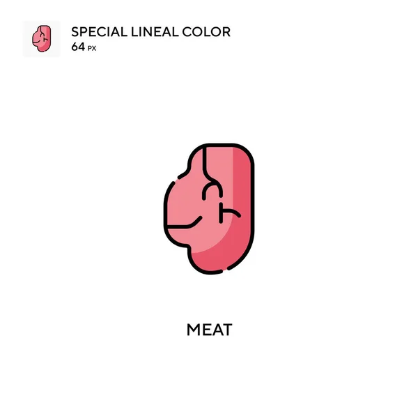Ícones Lineares Especiais Cor Carne Icon Meat Para Seu Projeto —  Vetores de Stock